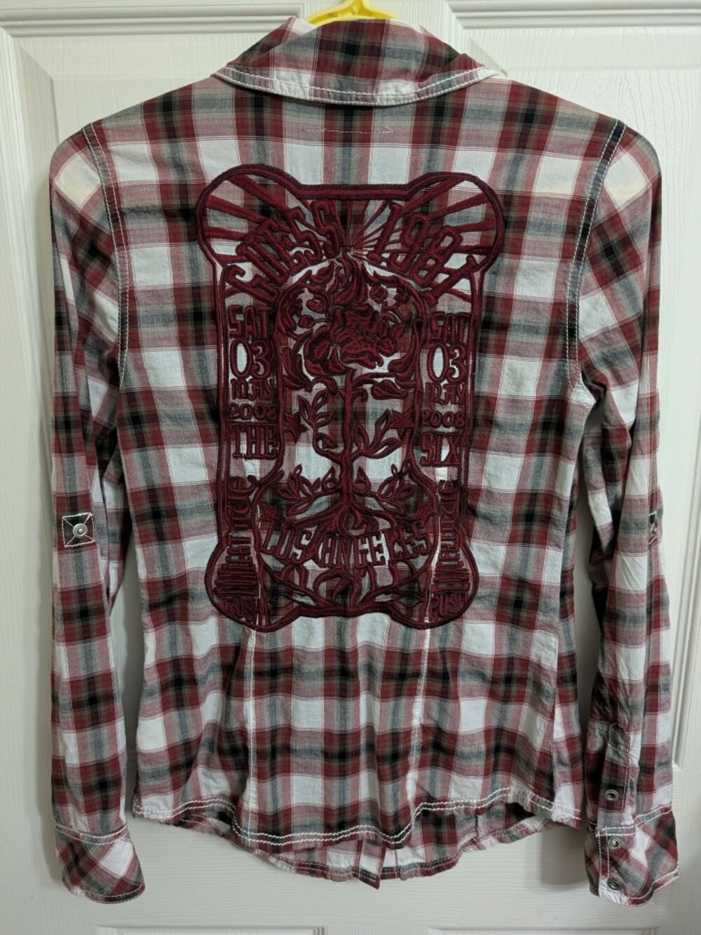 Guess Jeans Embroidered Concert Shirt - RUSH - Size Small.